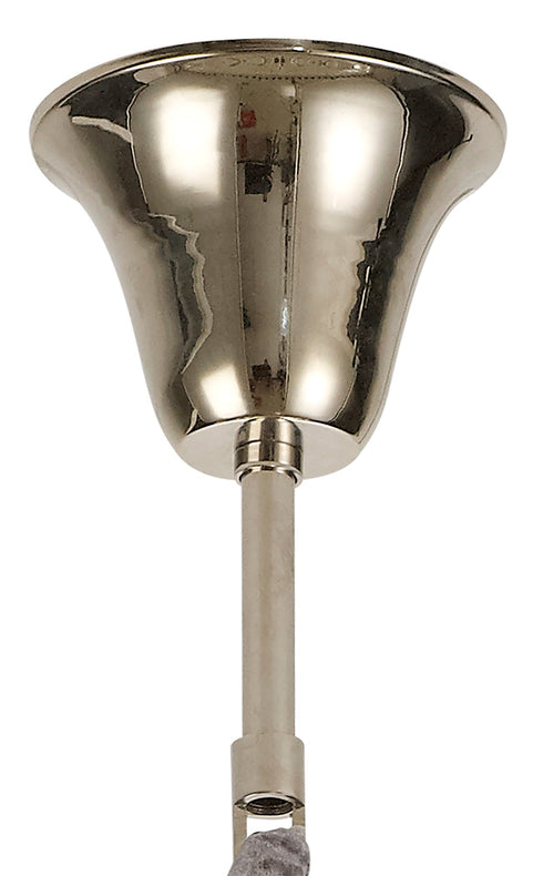 Kuna Brass/Clear Pendant Round 8 Light 60cm